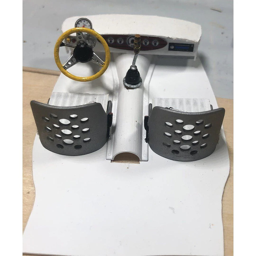 Gofer Racing 1/24-1/25 Scale Hot Rod Instrument Panel & Gauges Wood Grain #2 Plastic
