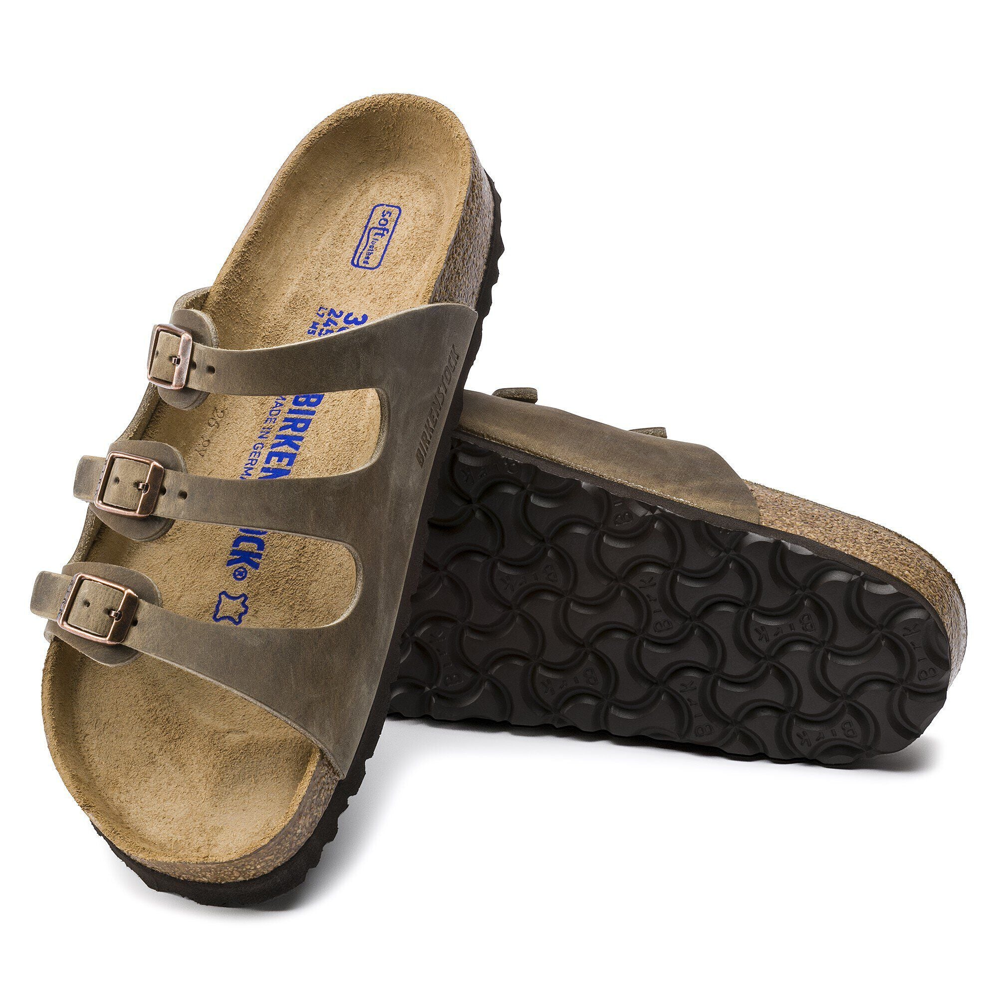 Florida Soft Footbed Oiled Leather Tobacco Brown