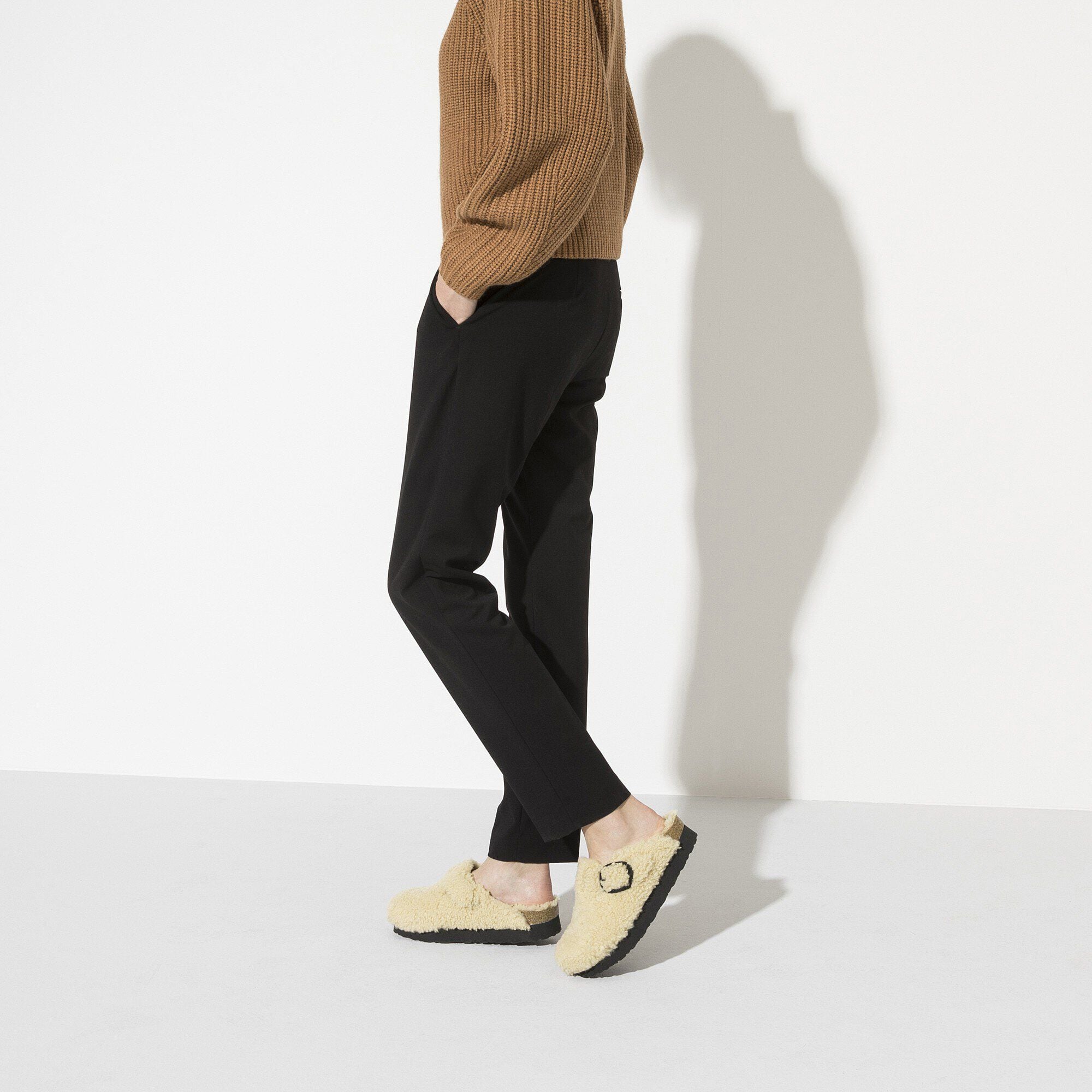 Boston Big Buckle Platform Fur