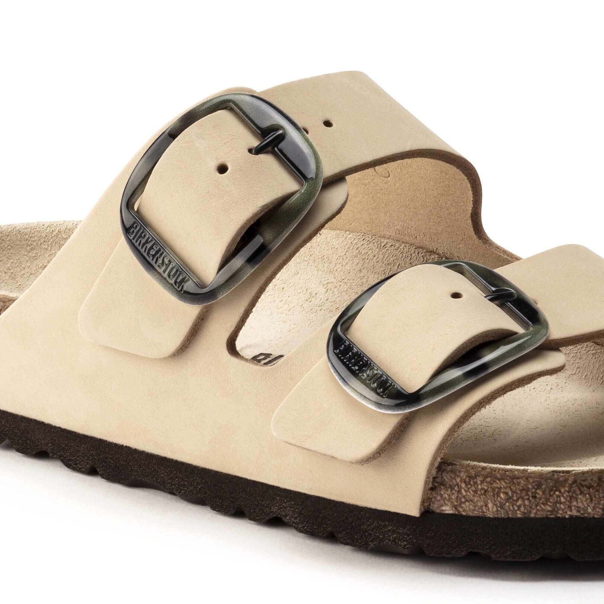 Arizona Big Buckle Nubuck Leather Almond