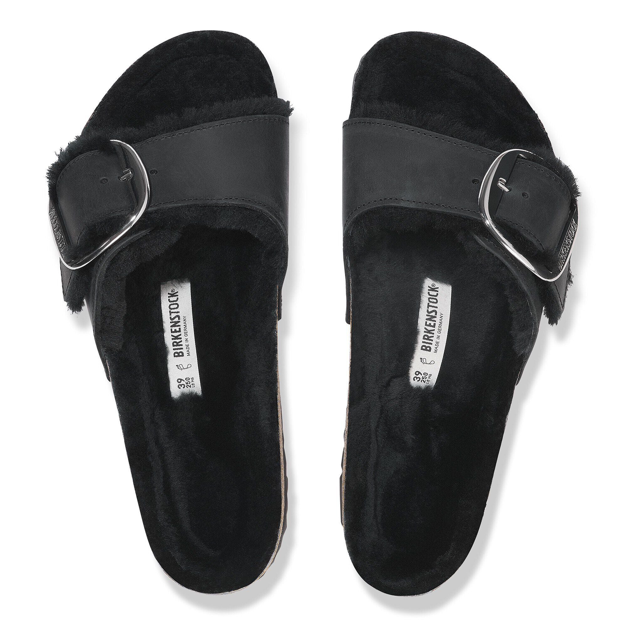 Madrid Big Buckle Shearling Natural Leather Oiled