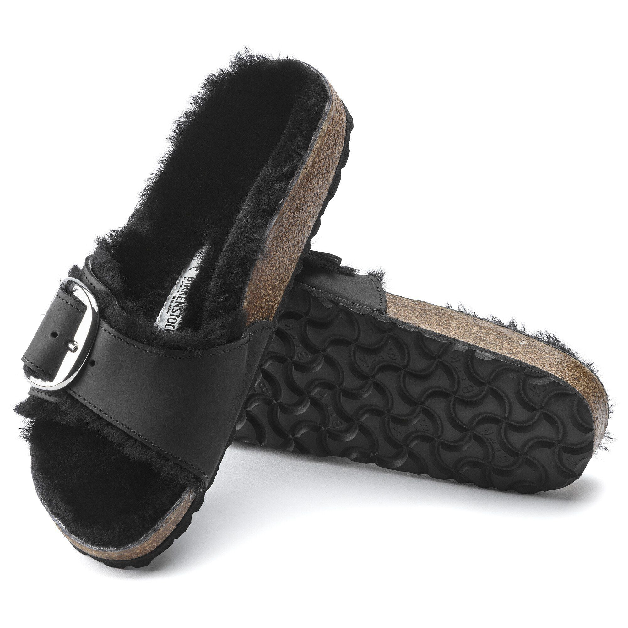 Madrid Big Buckle Shearling Natural Leather Oiled