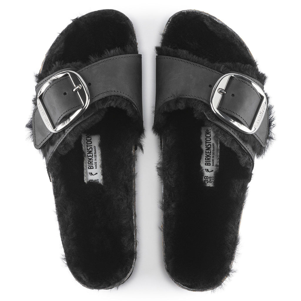 Madrid Big Buckle Shearling Natural Leather Oiled