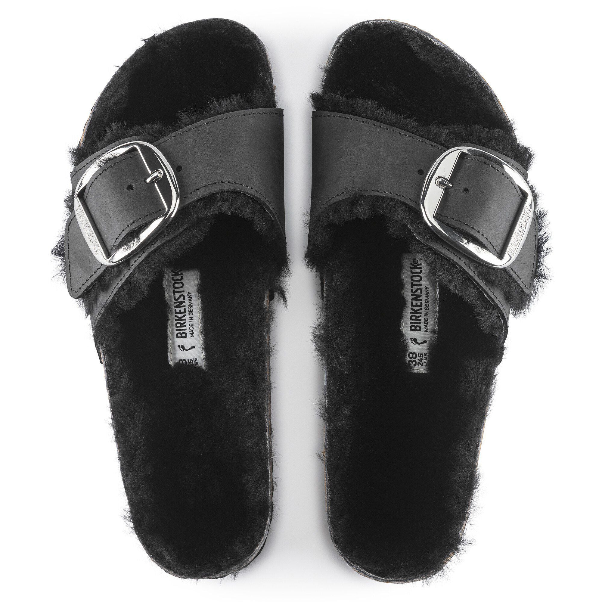 Madrid Big Buckle Shearling Natural Leather Oiled
