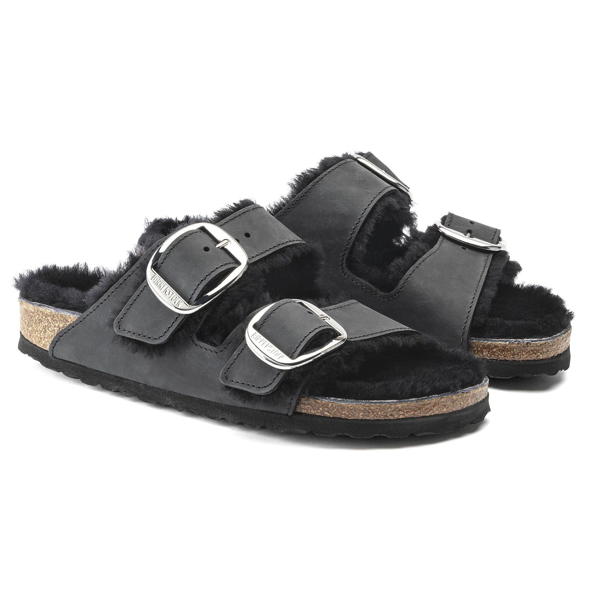 Arizona Big Buckle Shearling Natural Leather Oiled