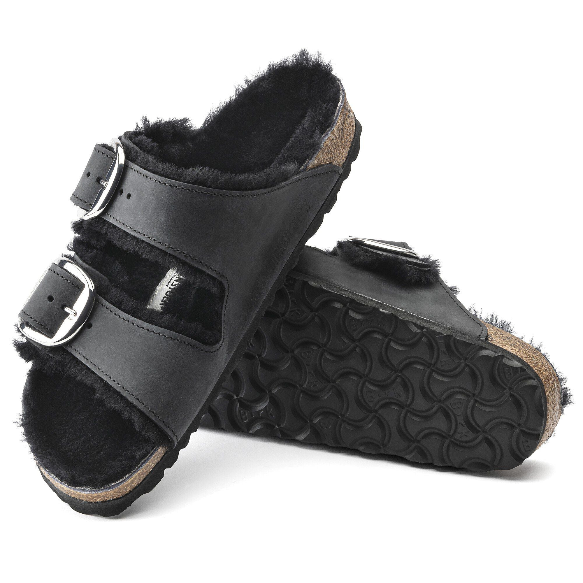 Arizona Big Buckle Shearling Natural Leather Oiled