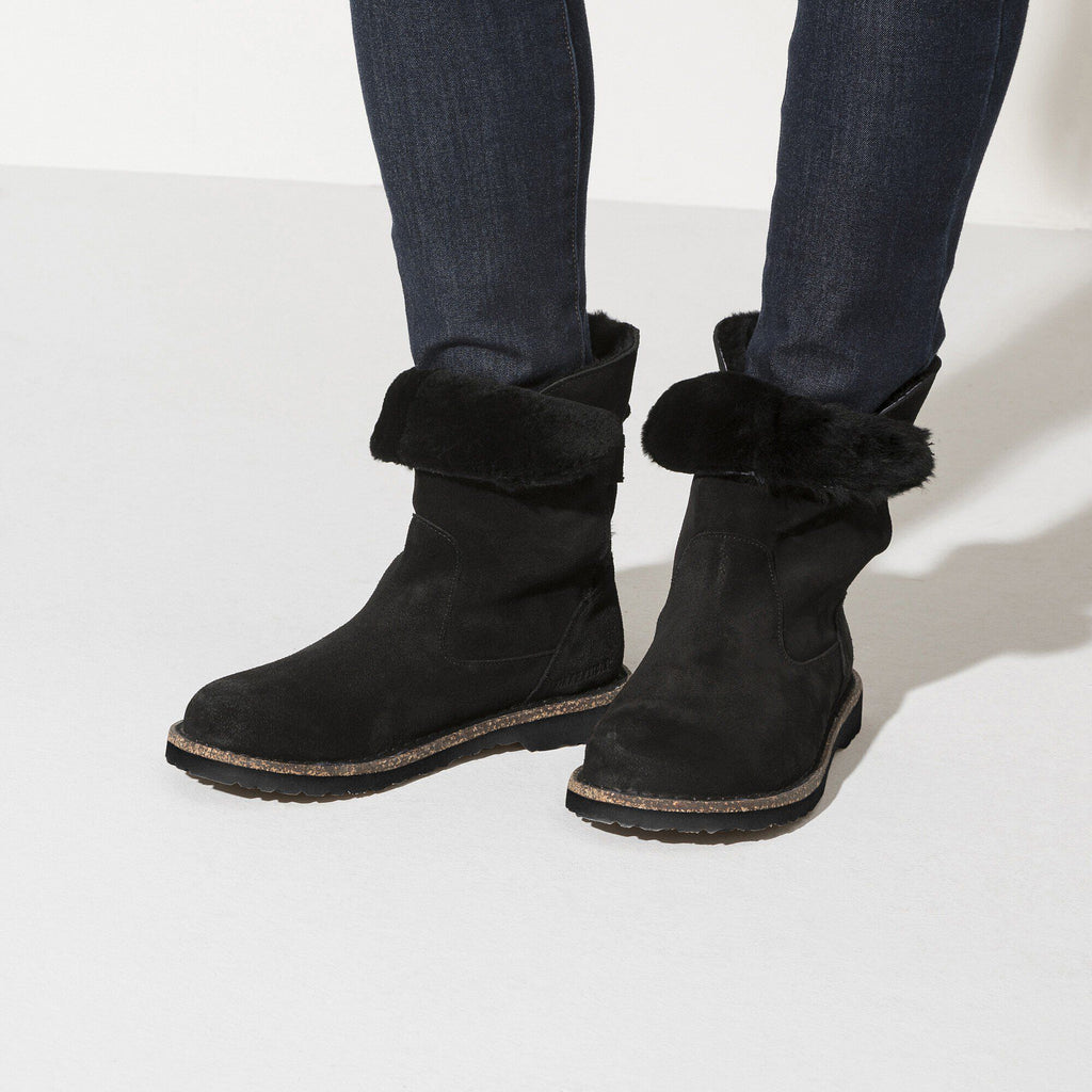 Uppsala Shearling Suede Leather Black