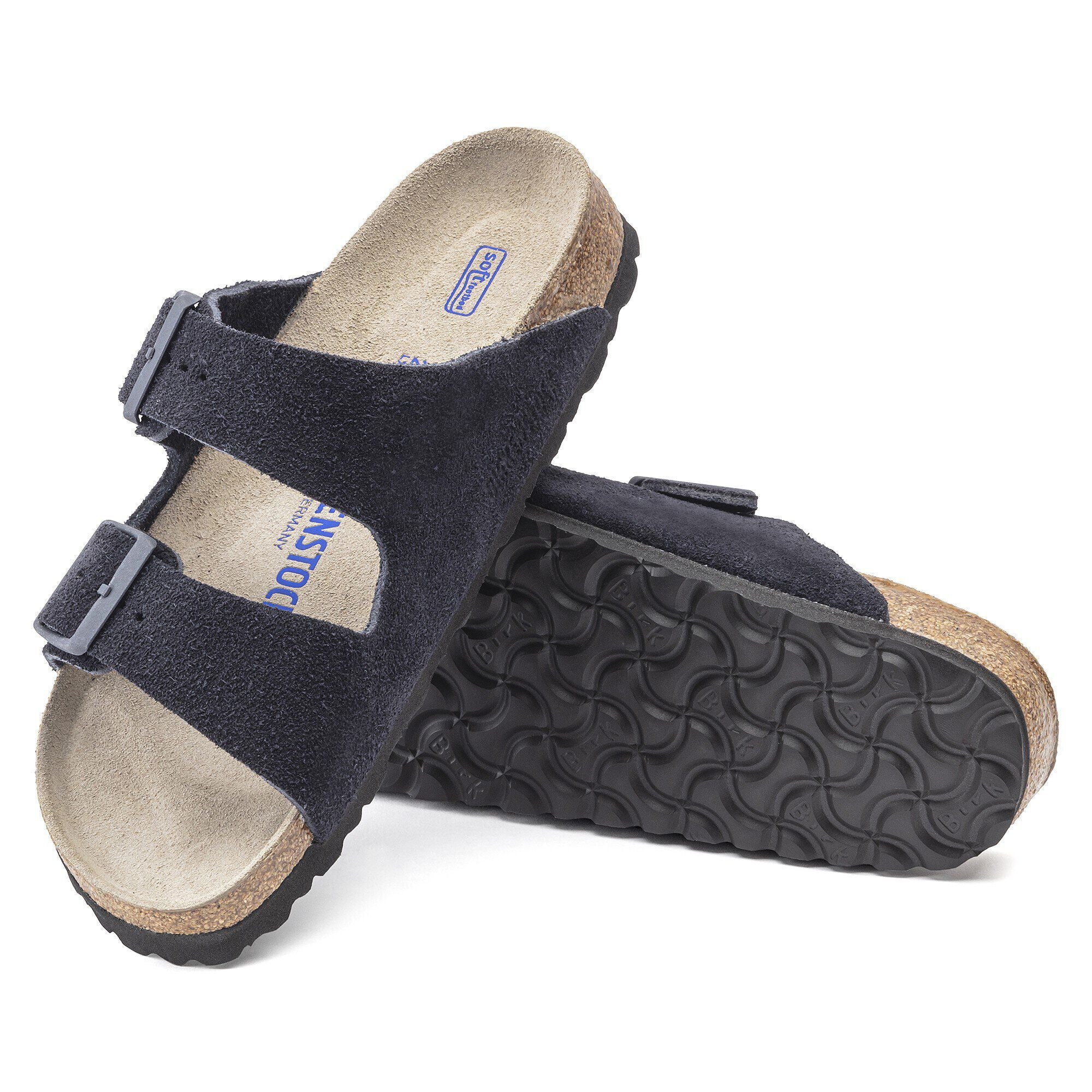 Arizona Soft Footbed Suede Leather Midnight Blue
