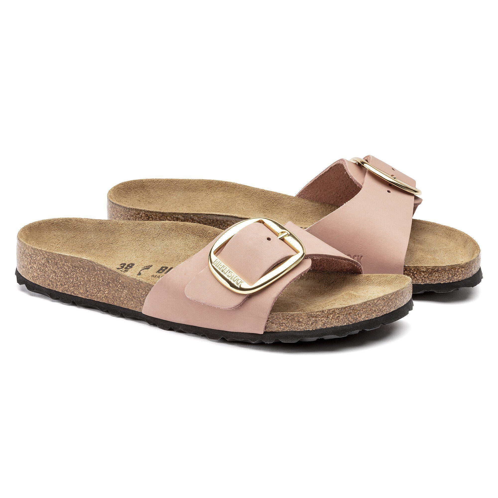 Madrid Big Buckle Nubuck Leather Old Rose