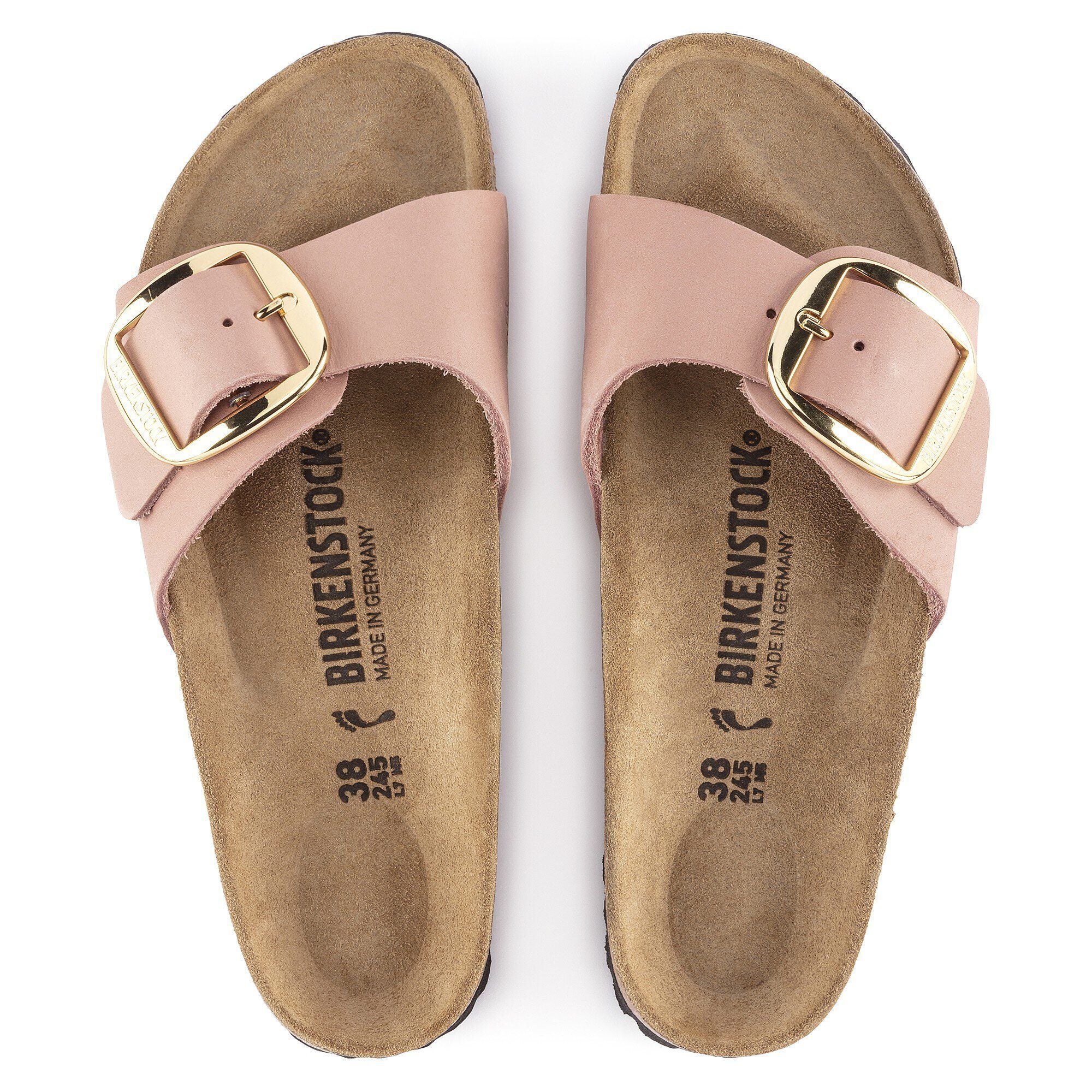 Madrid Big Buckle Nubuck Leather Old Rose