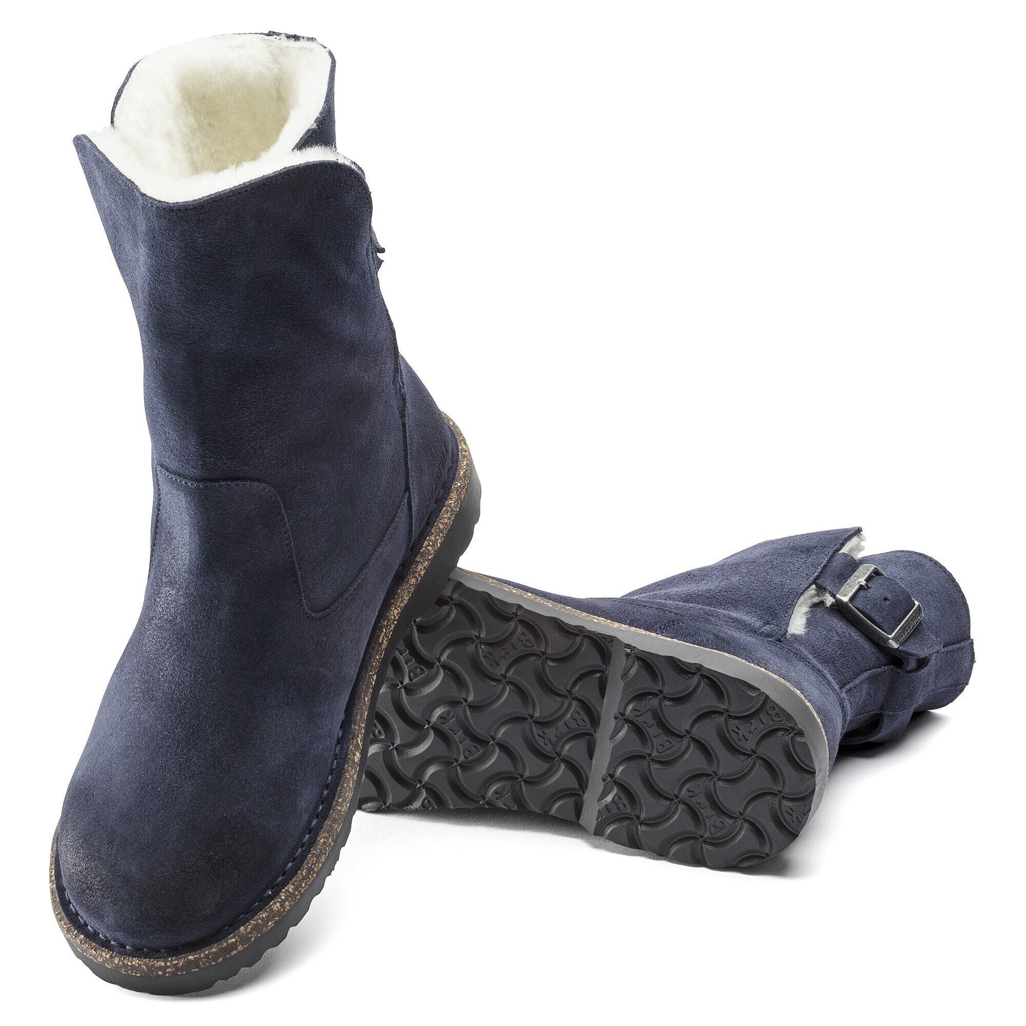Uppsala Shearling Suede Leather Navy