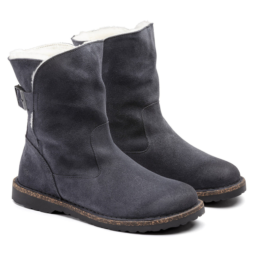 Uppsala Shearling Suede Leather Graphite