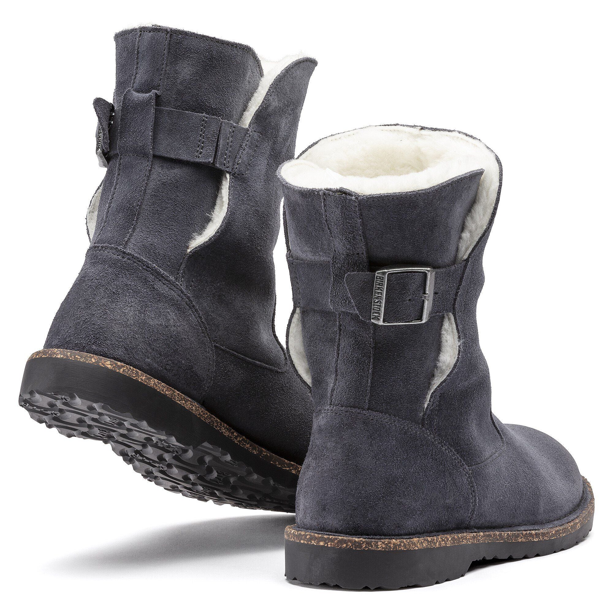 Uppsala Shearling Suede Leather Graphite