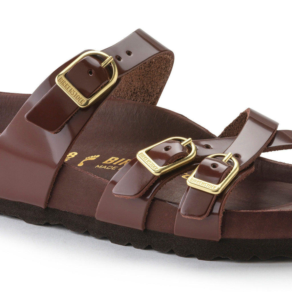 Franca Natural Leather Patent High Shine Chocolate