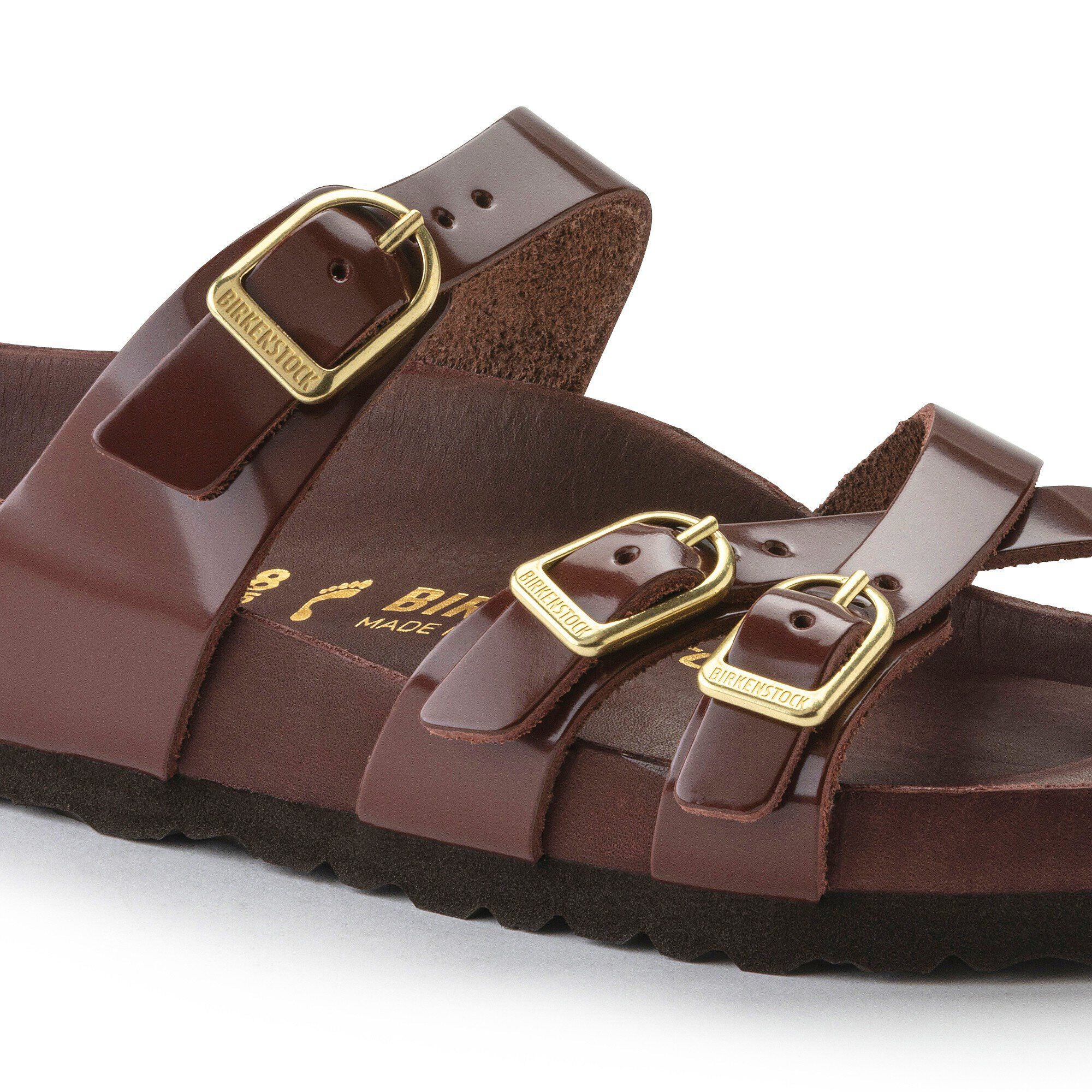 Franca Natural Leather Patent High Shine Chocolate