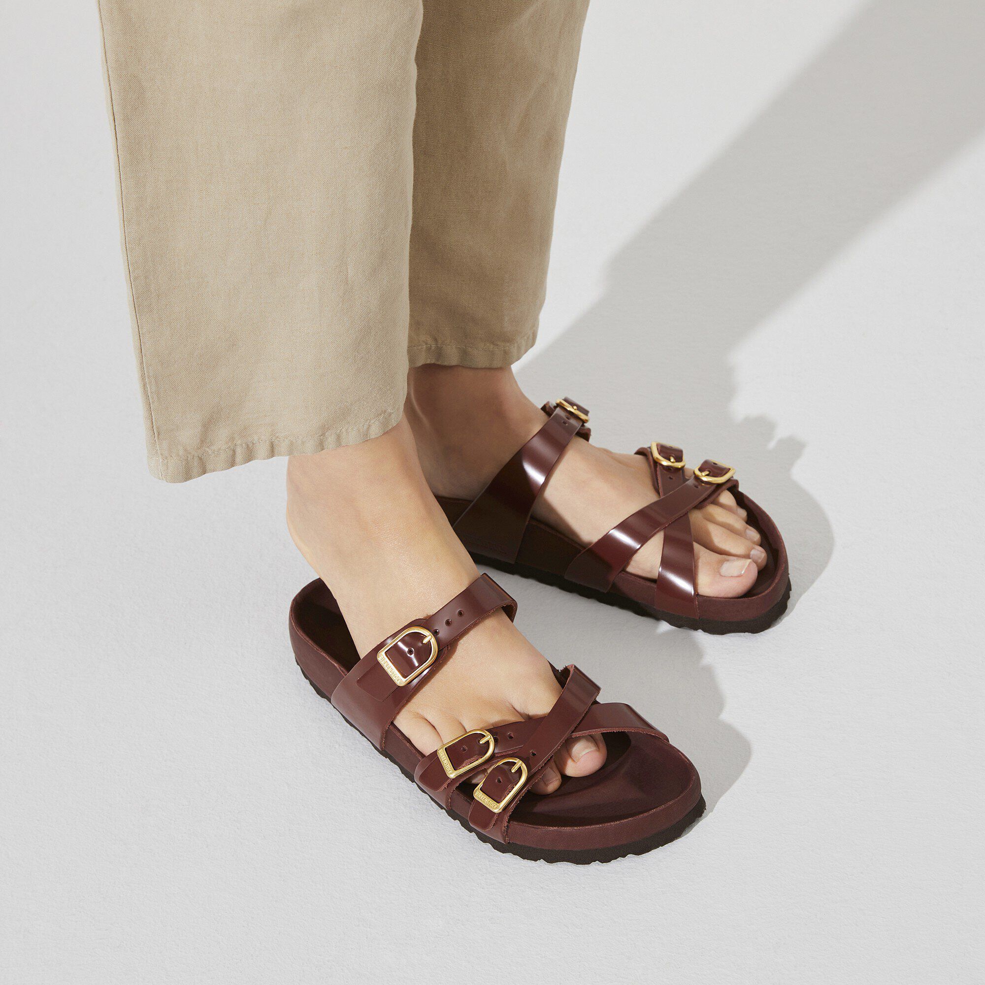 Franca Natural Leather Patent High Shine Chocolate