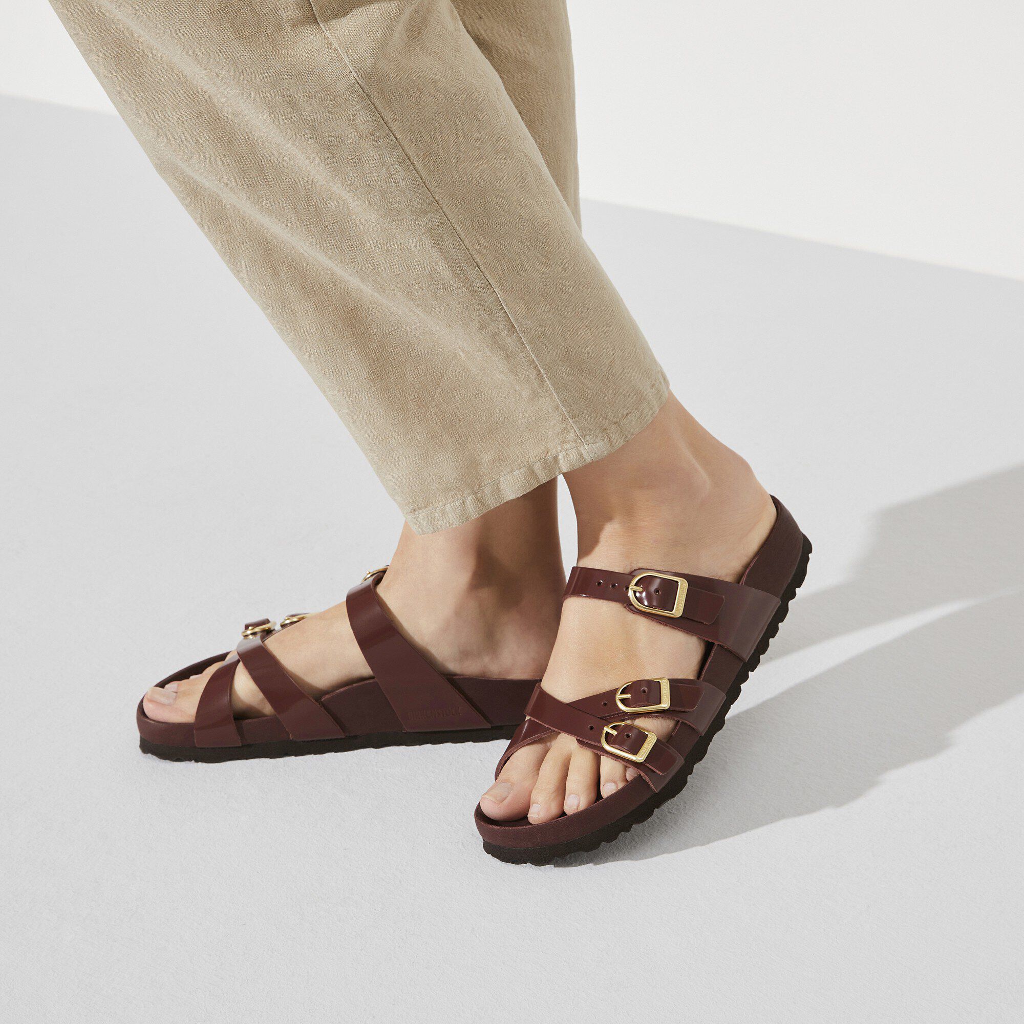 Franca Natural Leather Patent High Shine Chocolate