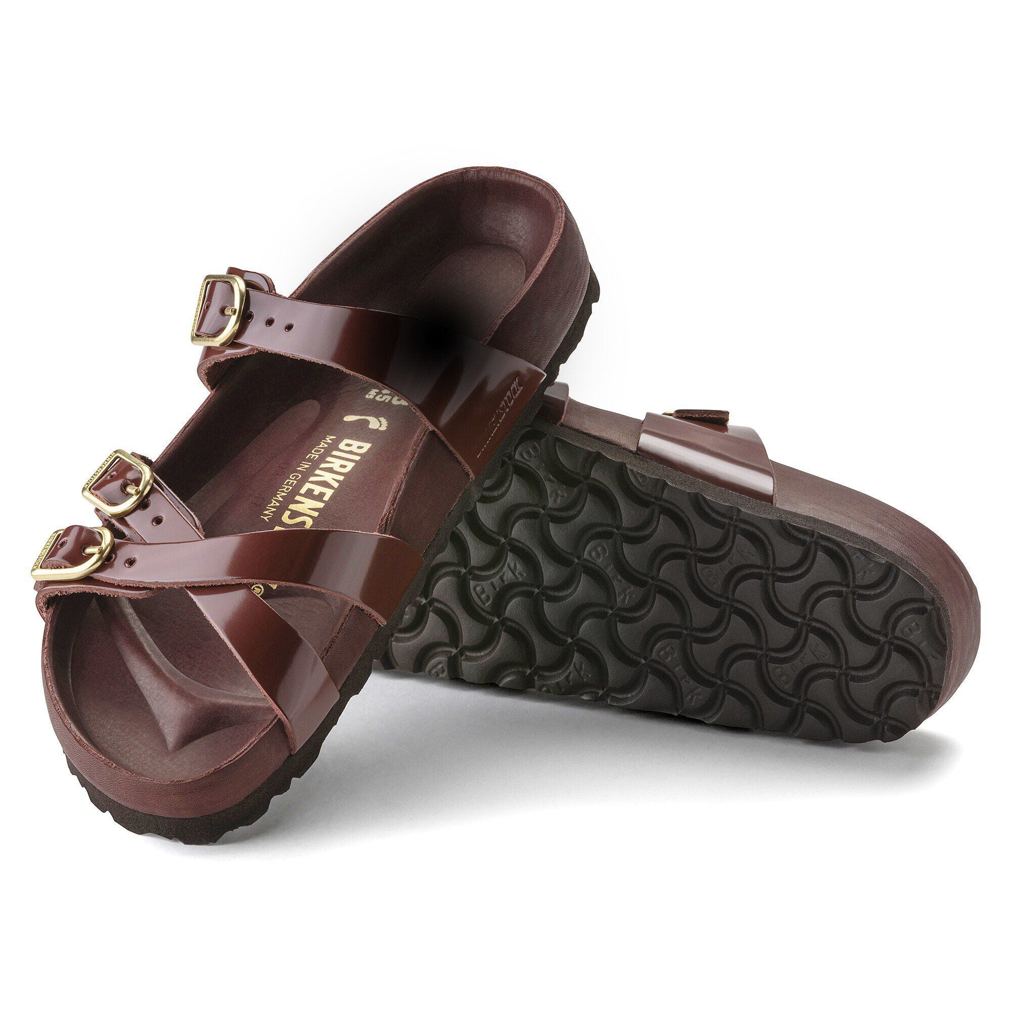 Franca Natural Leather Patent High Shine Chocolate
