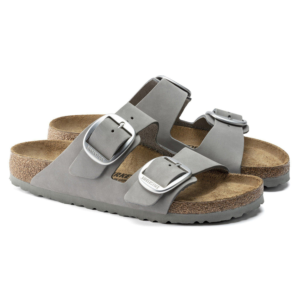 Arizona Big Buckle Nubuck Leather Dove Gray