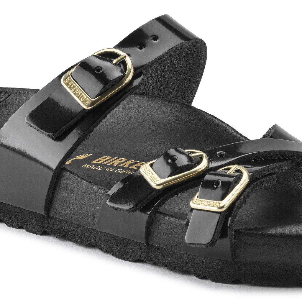 Franca Natural Leather Patent High Shine Black