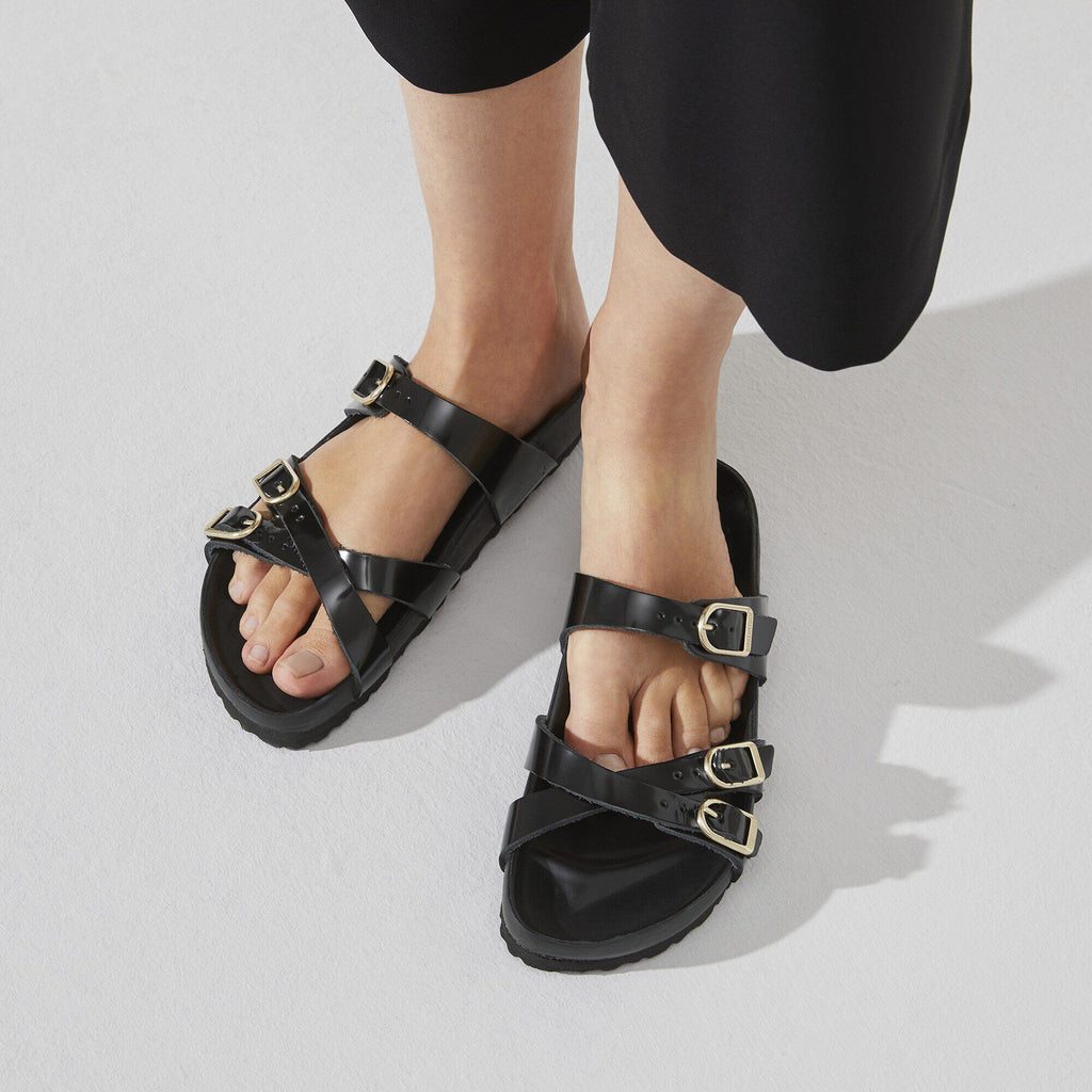 Franca Natural Leather Patent High Shine Black