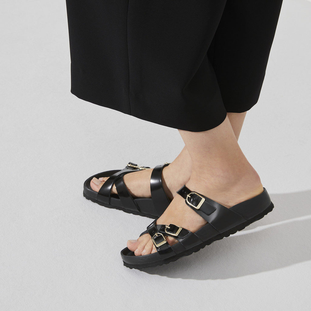 Franca Natural Leather Patent High Shine Black