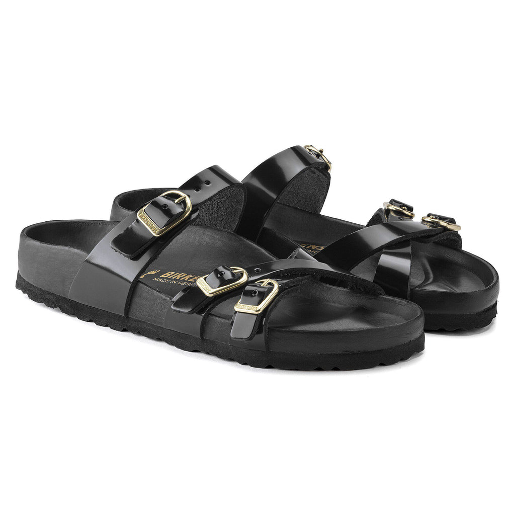 Franca Natural Leather Patent High Shine Black