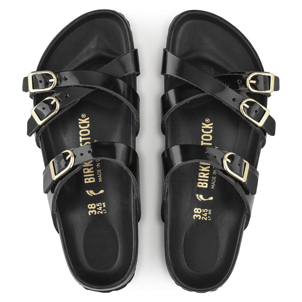 Franca Natural Leather Patent High Shine Black