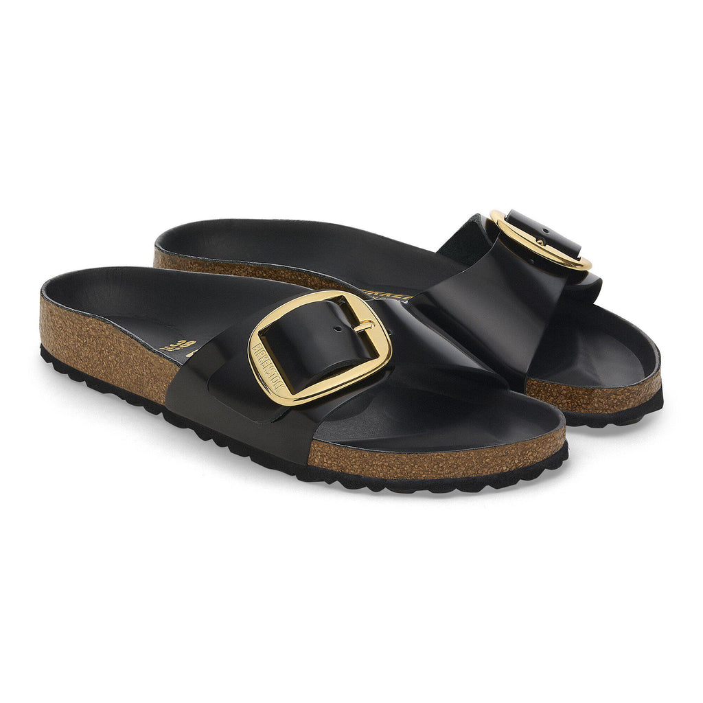 Madrid Big Buckle Natural Leather Patent