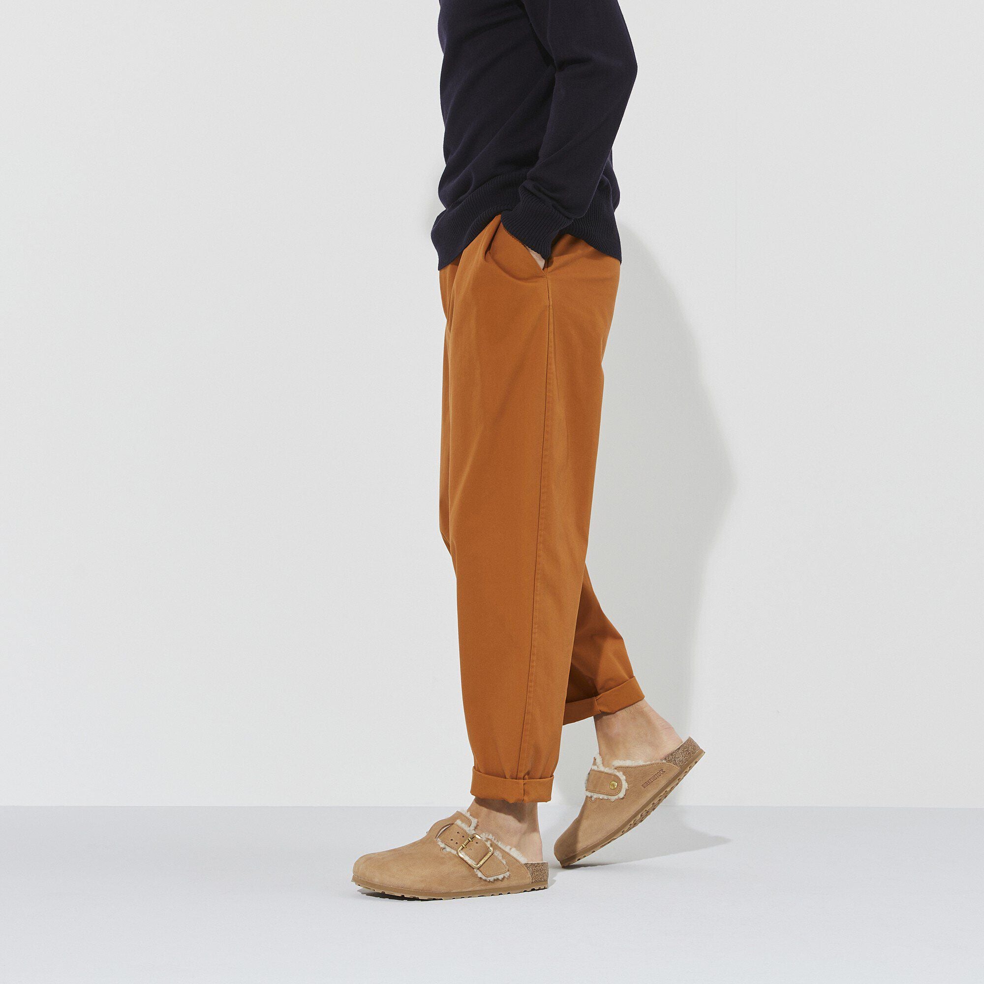 Boston Bold Shearling Natural Leather