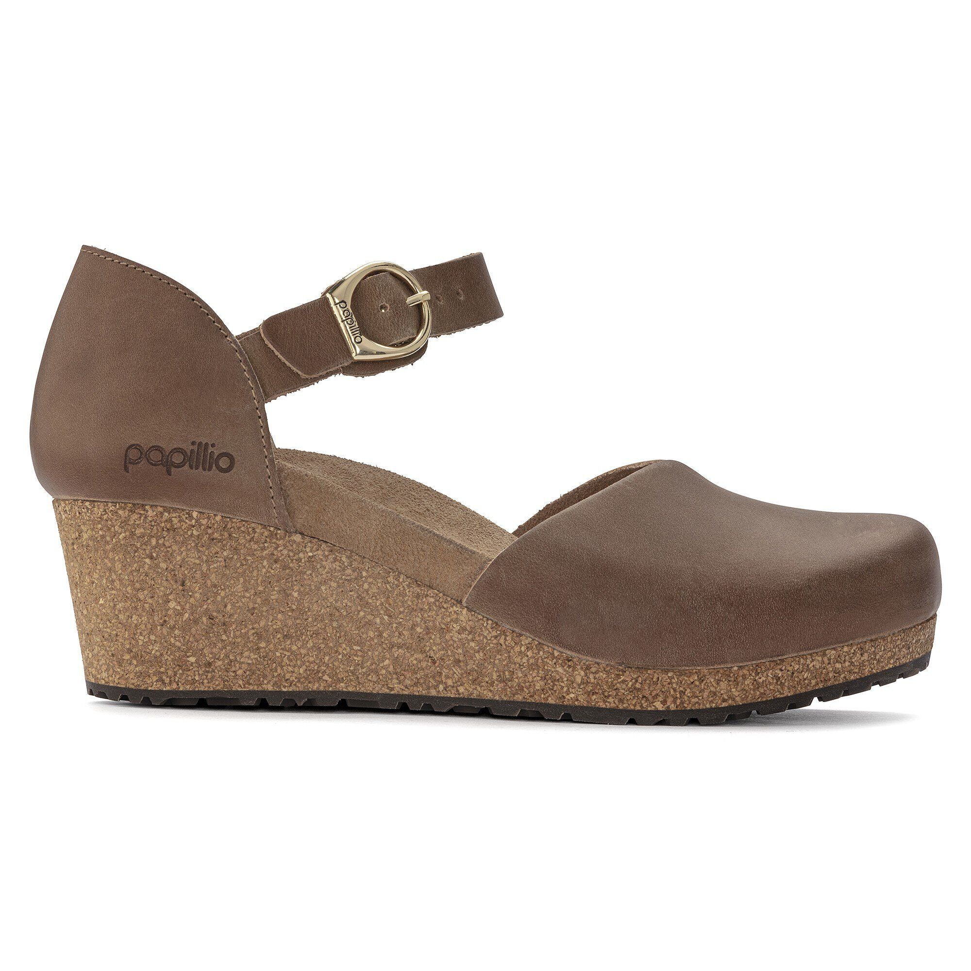 Mary Ring-Buckle Natural Leather