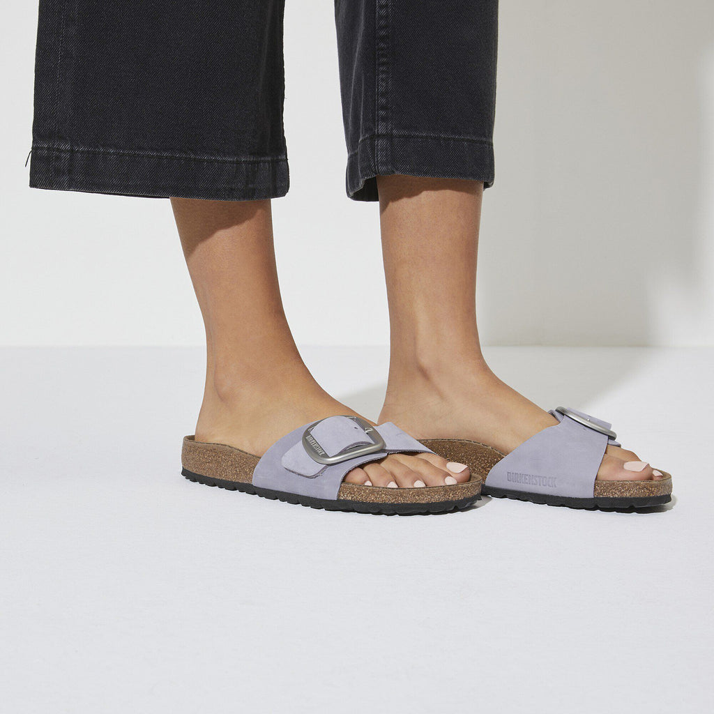 Madrid Big Buckle Nubuck Leather Purple Fog