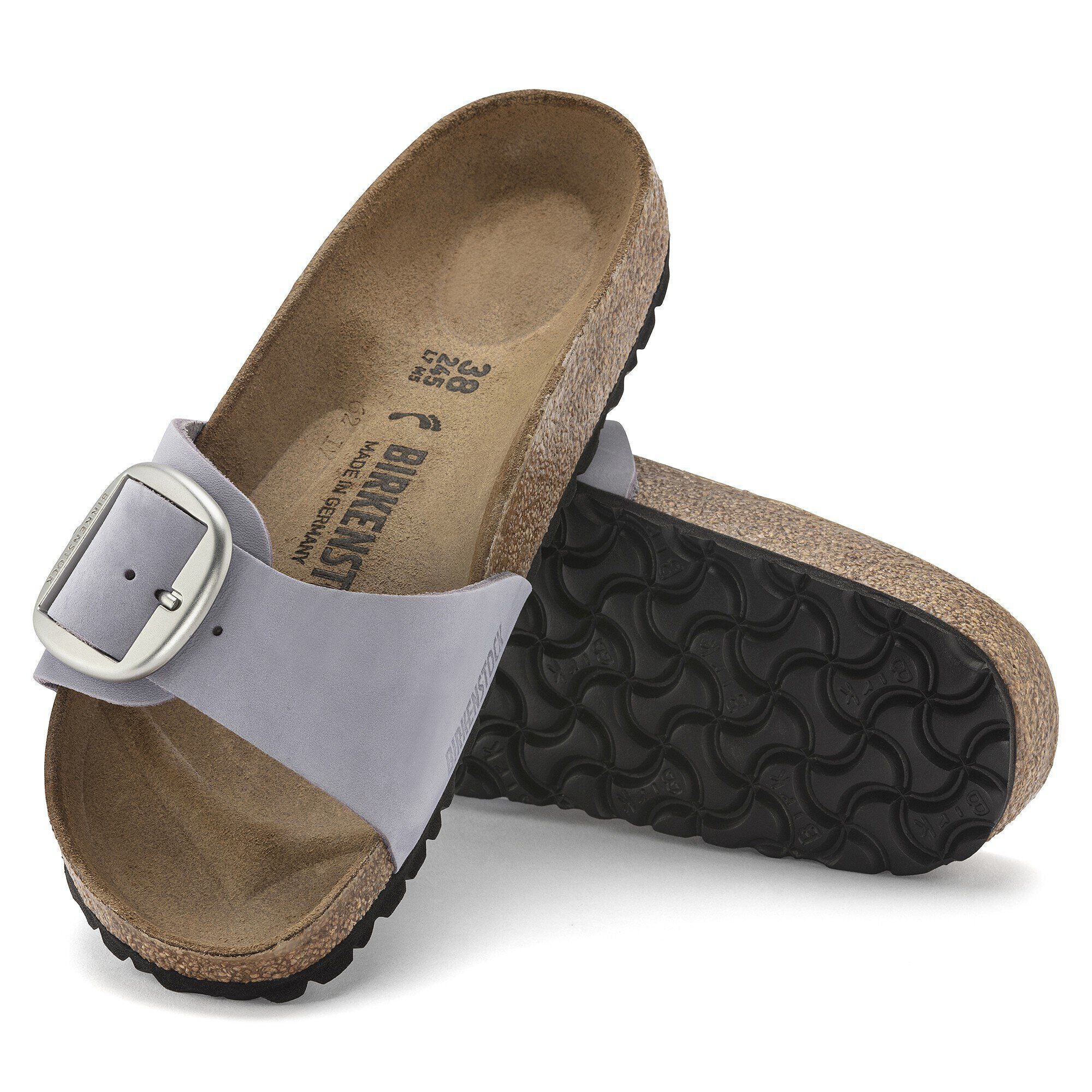 Madrid Big Buckle Nubuck Leather Purple Fog