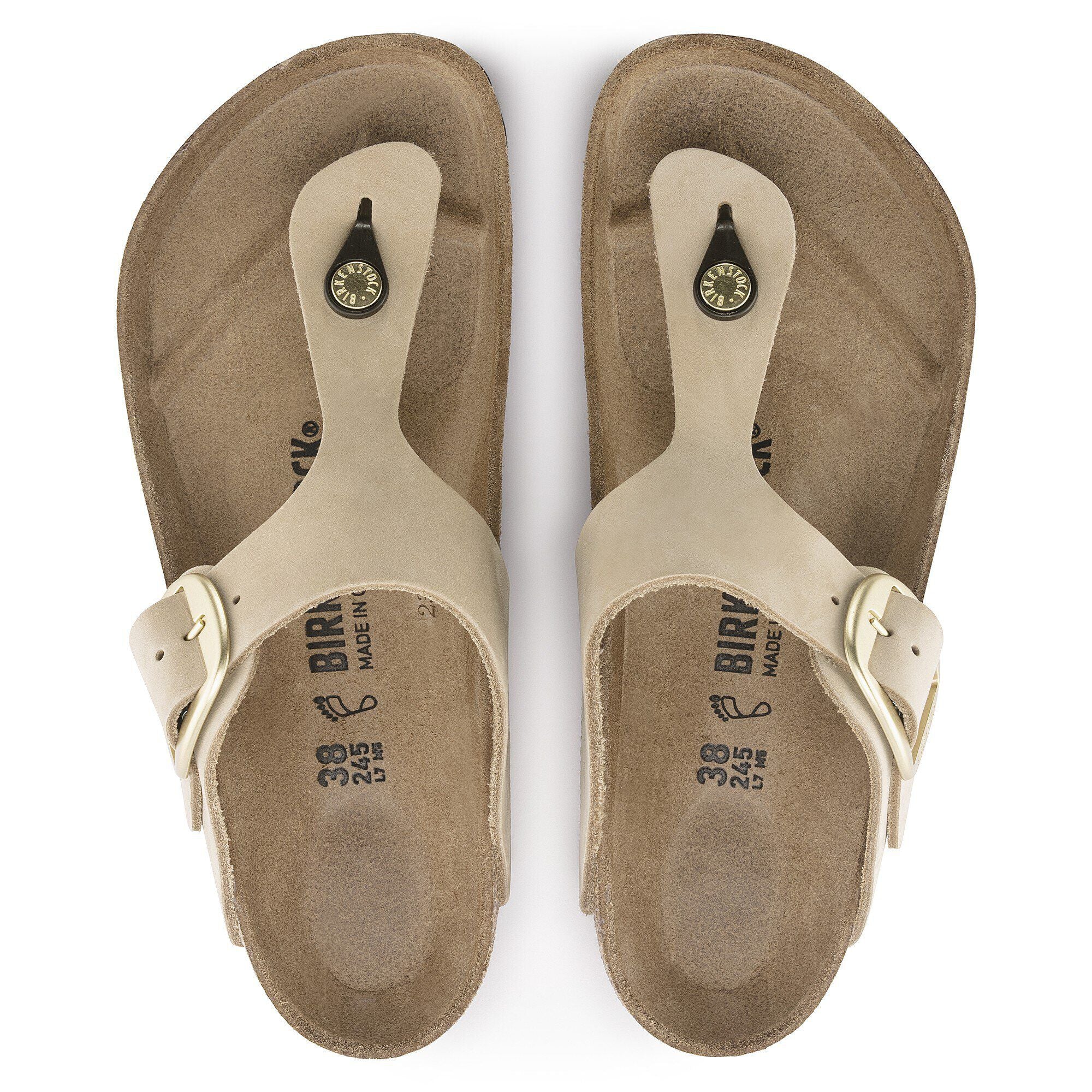 Gizeh Big Buckle Nubuck Leather