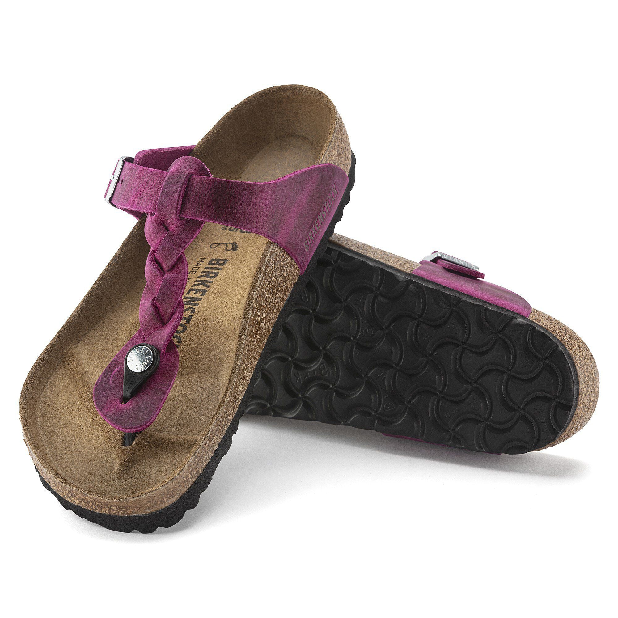 Gizeh Braided Oiled Leather Festival Fuchsia