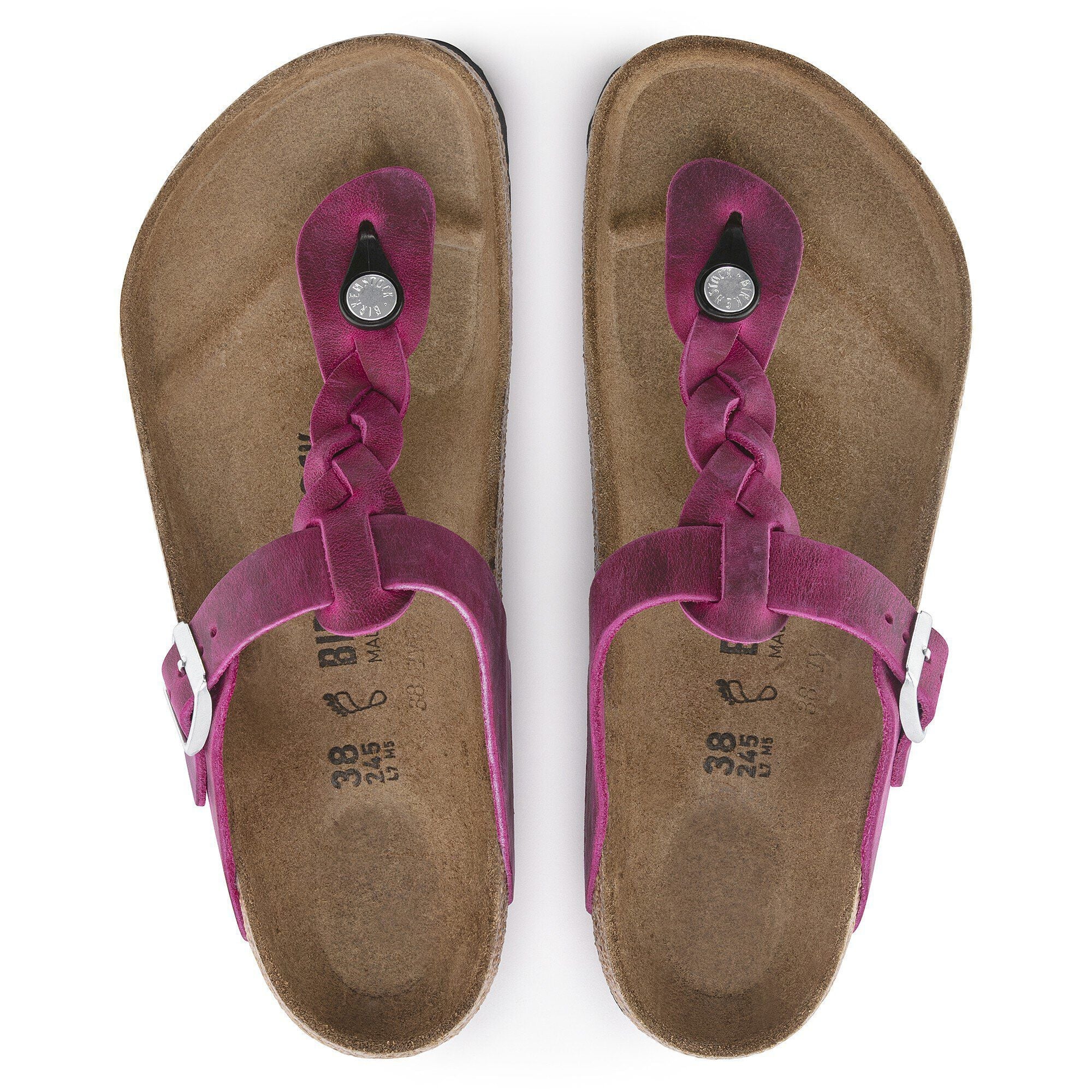 Gizeh Braided Oiled Leather Festival Fuchsia