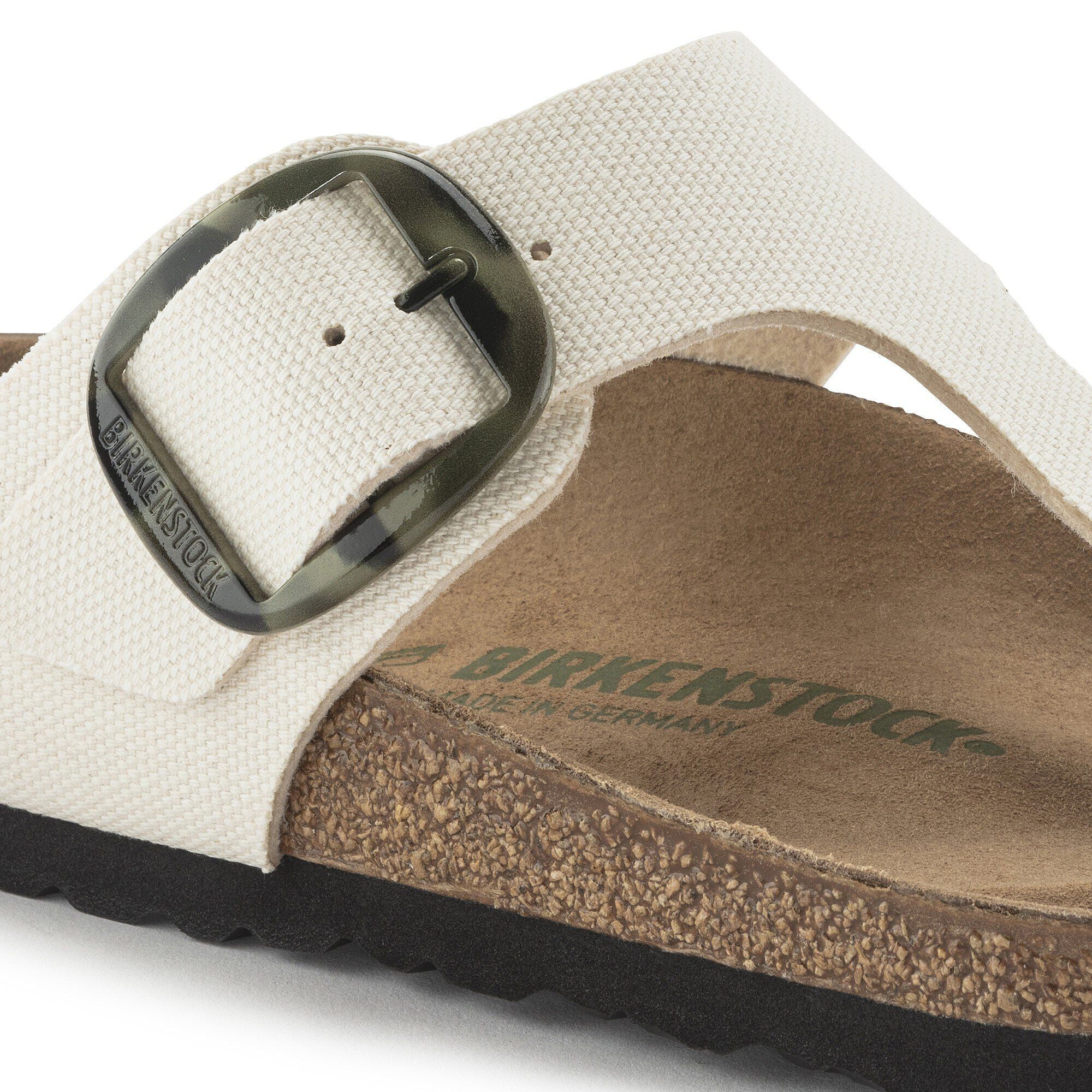 Gizeh Vegan Big Buckle Textile Eggshell