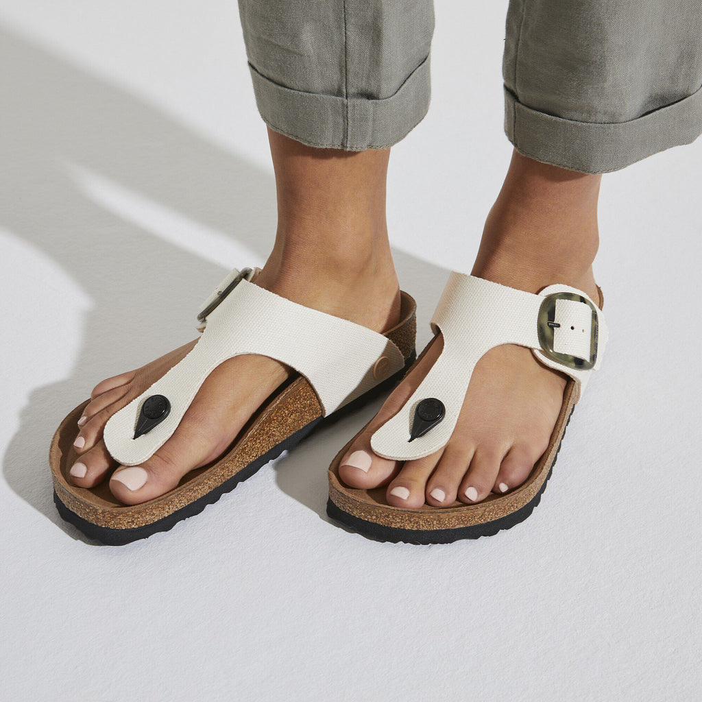 Gizeh Vegan Big Buckle Textile Eggshell