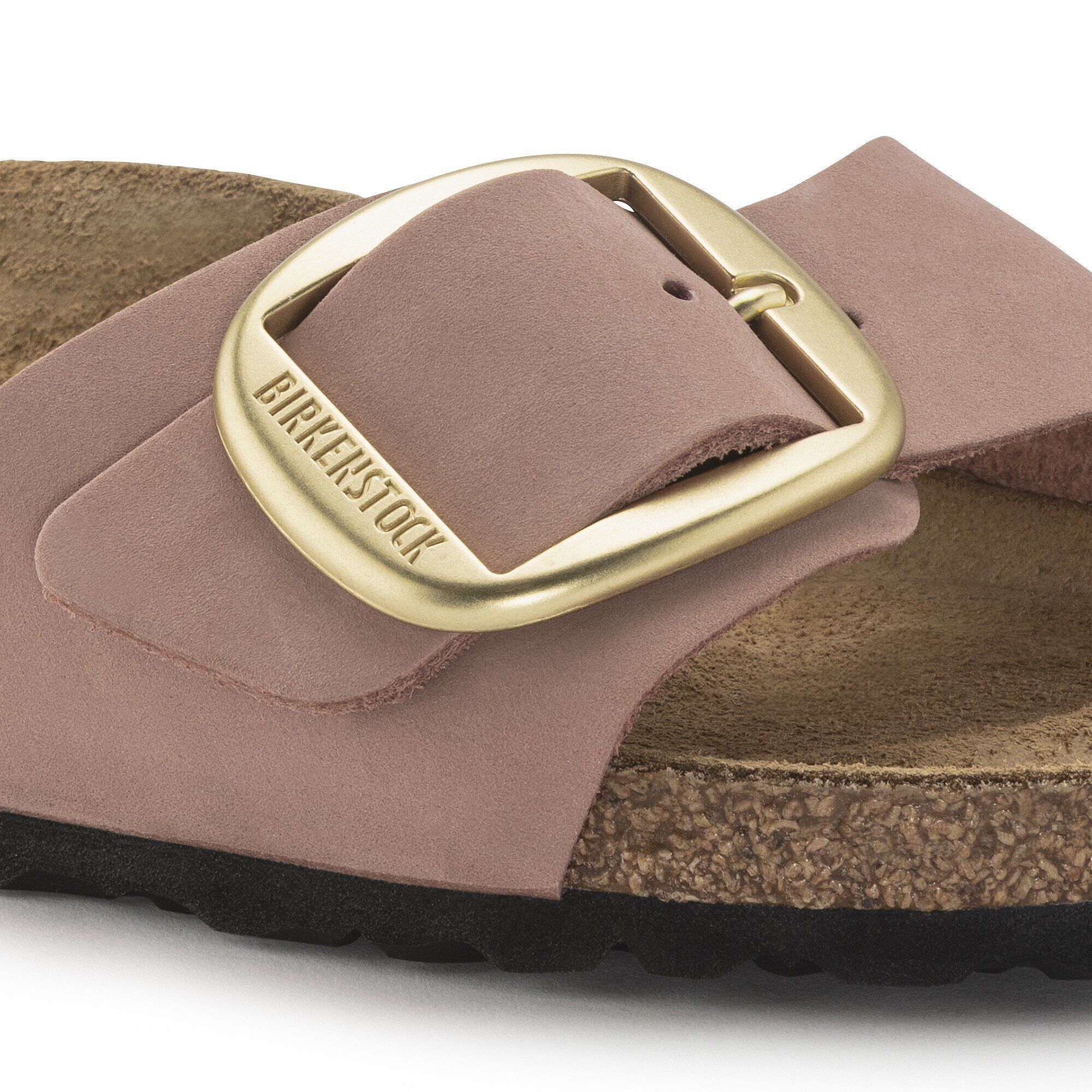 Madrid Big Buckle Nubuck Leather Old Rose