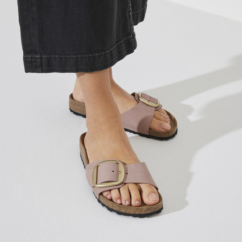 Madrid Big Buckle Nubuck Leather Old Rose