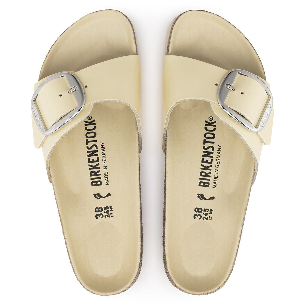 Madrid Big Buckle Natural Leather Patent High Shine Butter