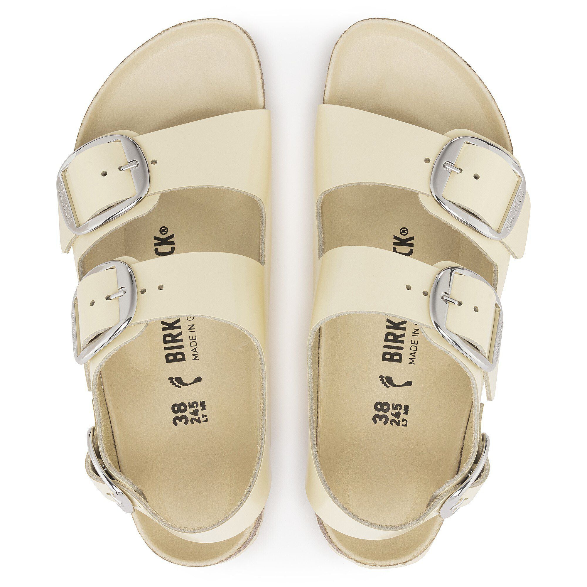 Milano Big Buckle Natural Leather Patent