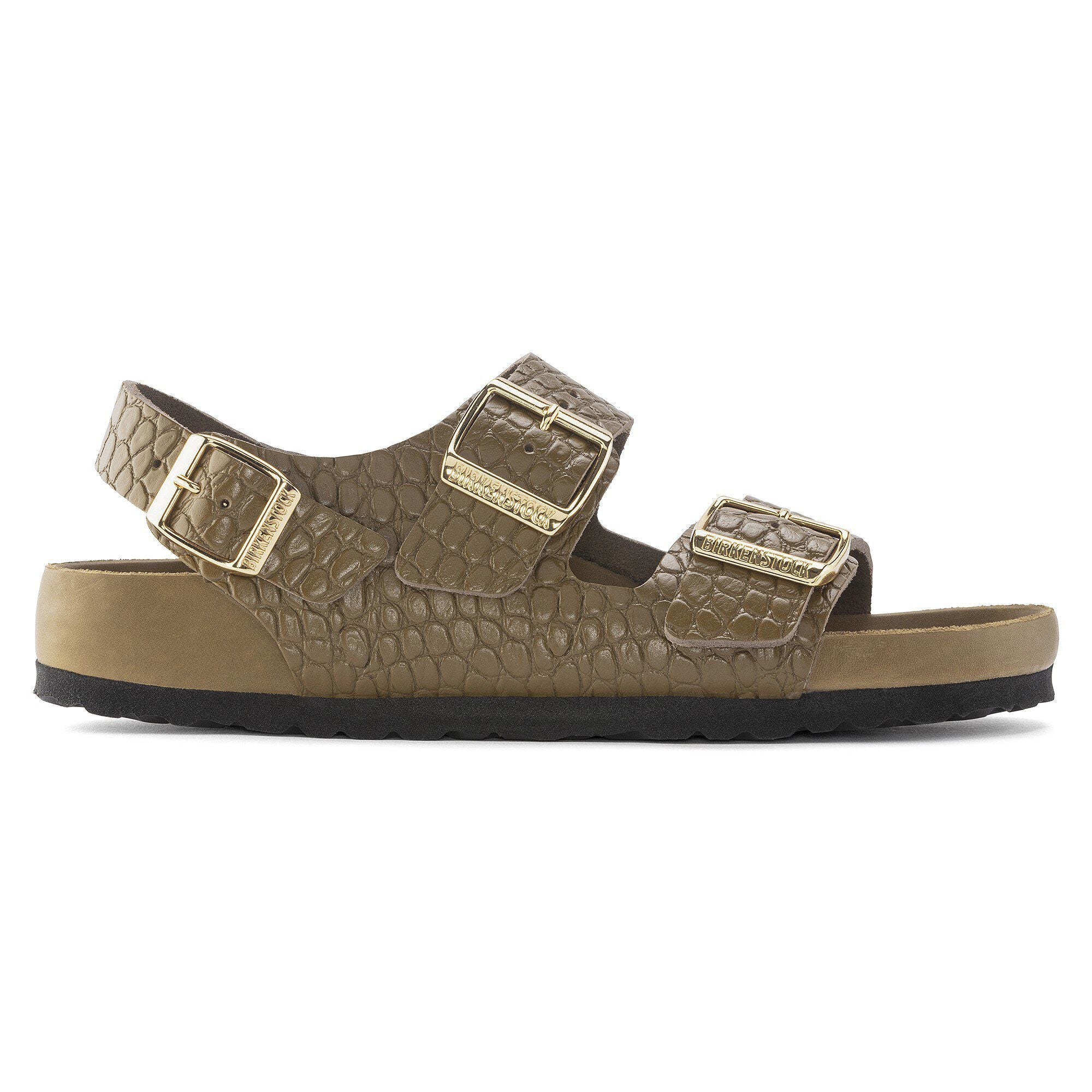 Milano Rivet Logo Natural Leather Embossed