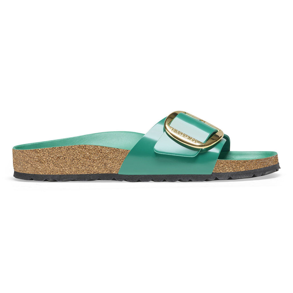 Madrid Big Buckle Natural Leather Patent High Shine Digital Green