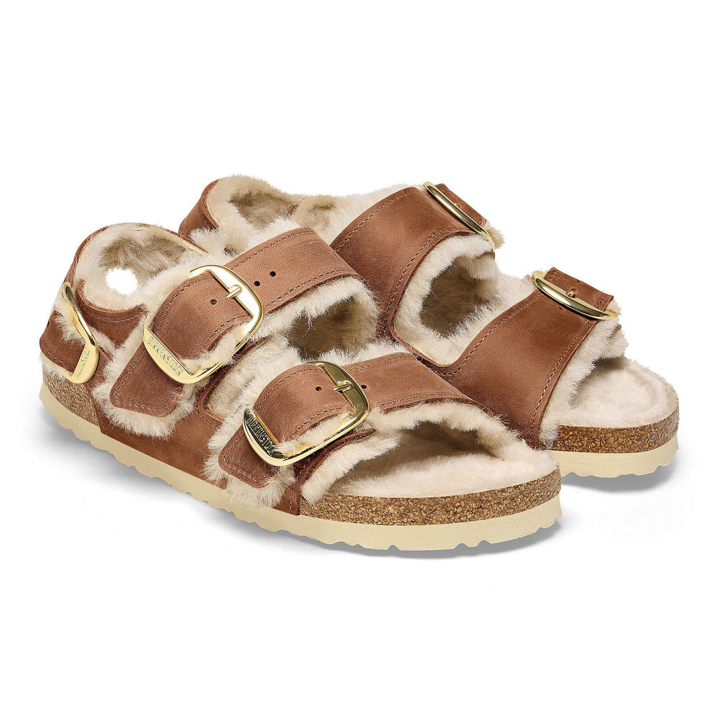 Milano Big Buckle Shearling Natural Leather Oiled