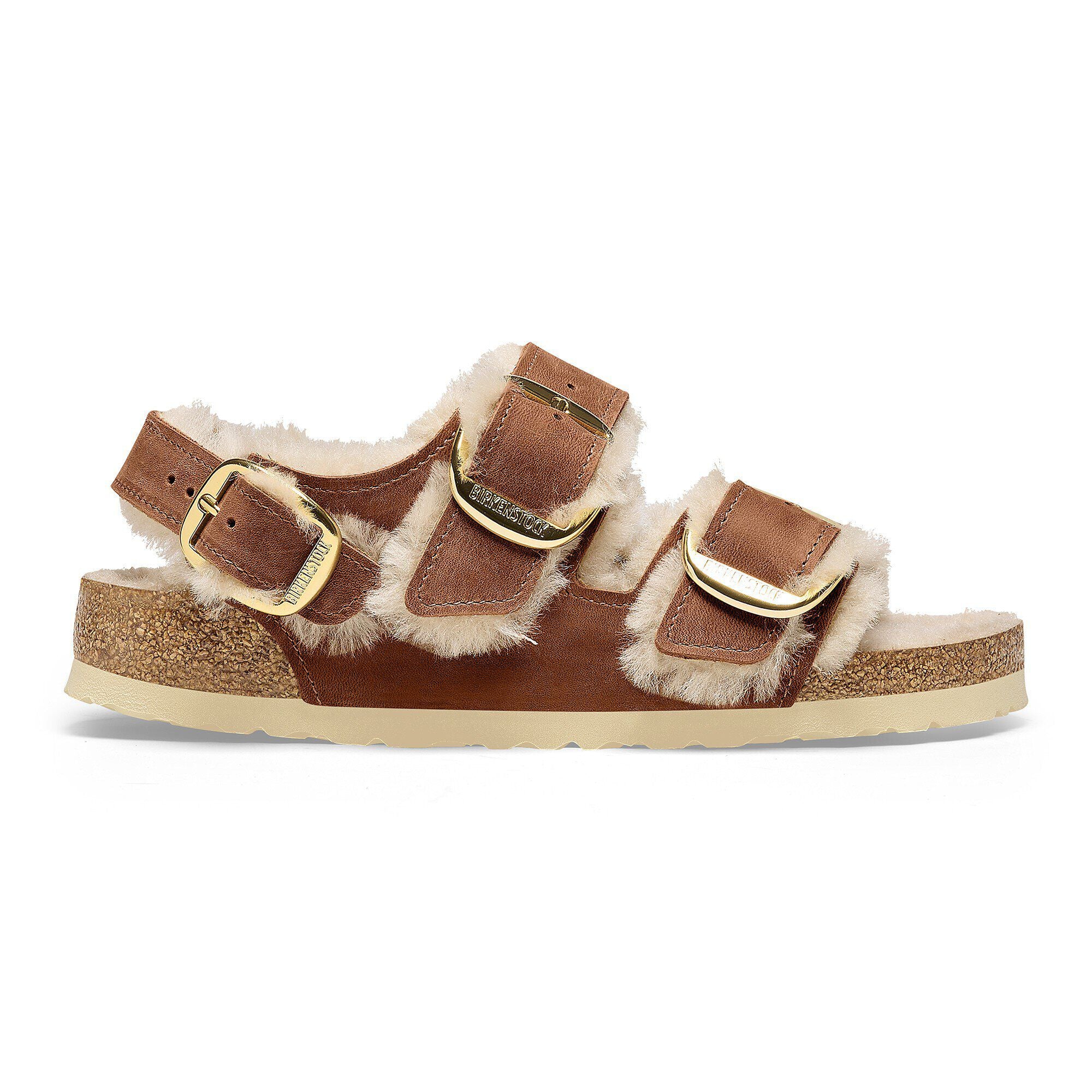 Milano Big Buckle Shearling Natural Leather Oiled