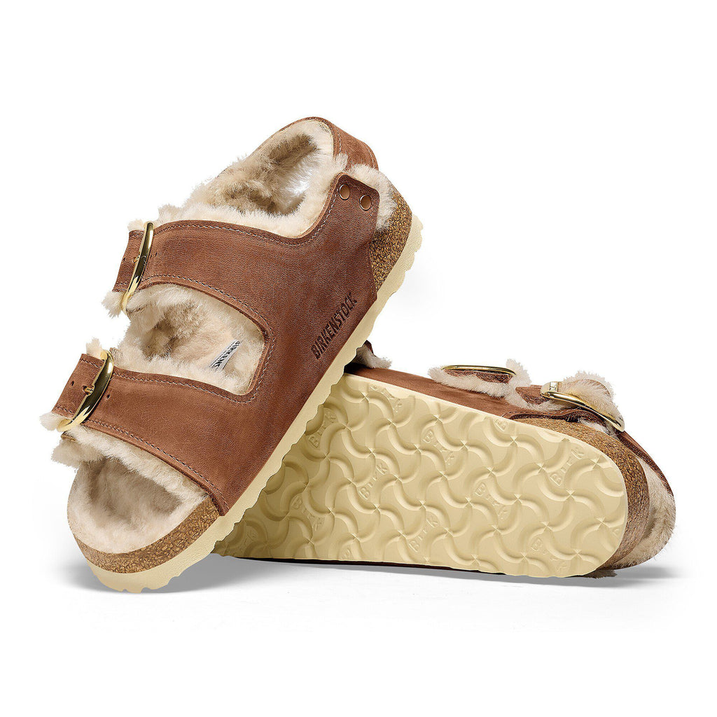 Milano Big Buckle Shearling Natural Leather Oiled