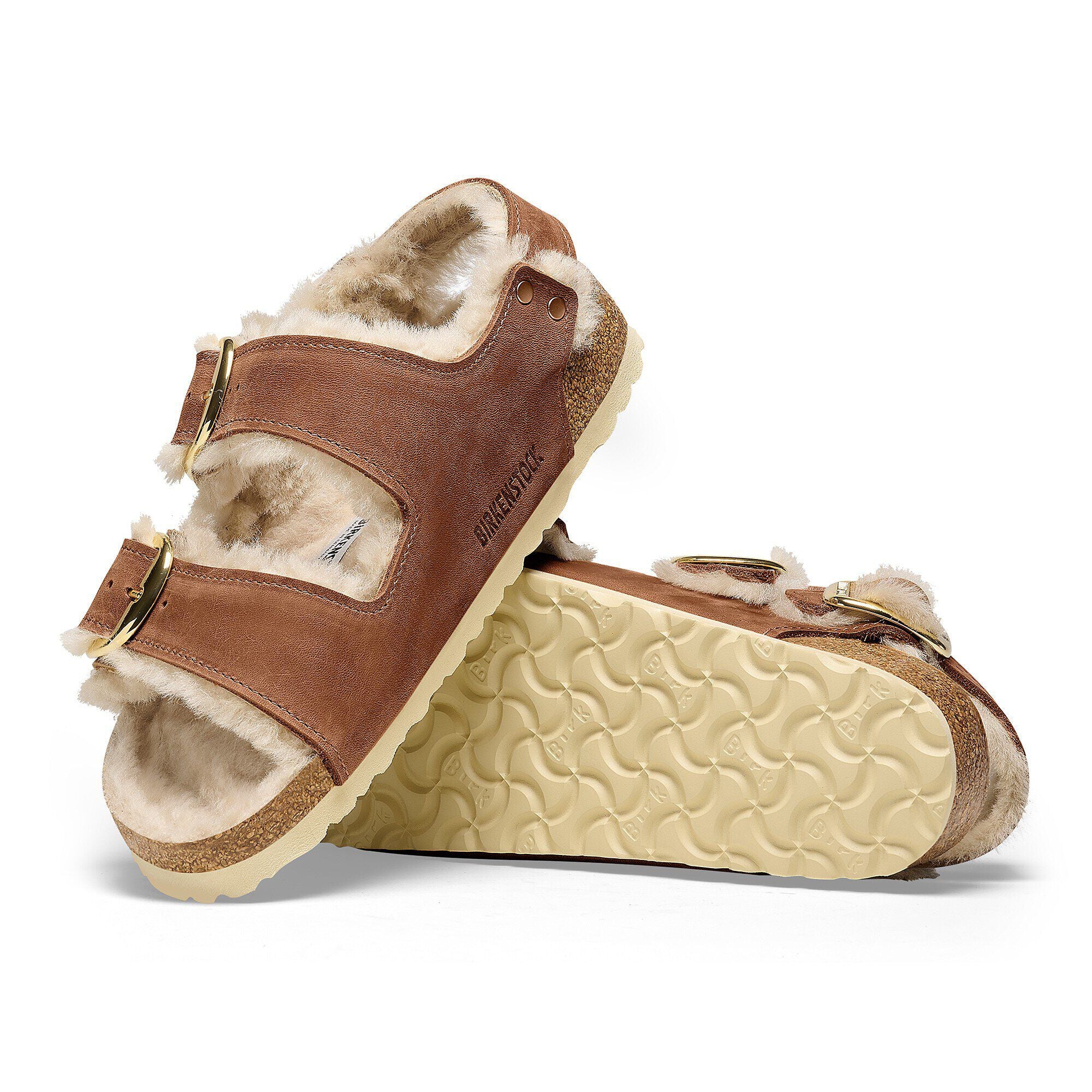 Milano Big Buckle Shearling Natural Leather Oiled