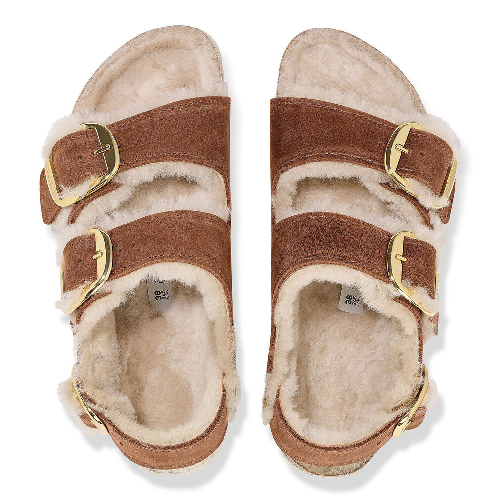 Milano Big Buckle Shearling Natural Leather Oiled