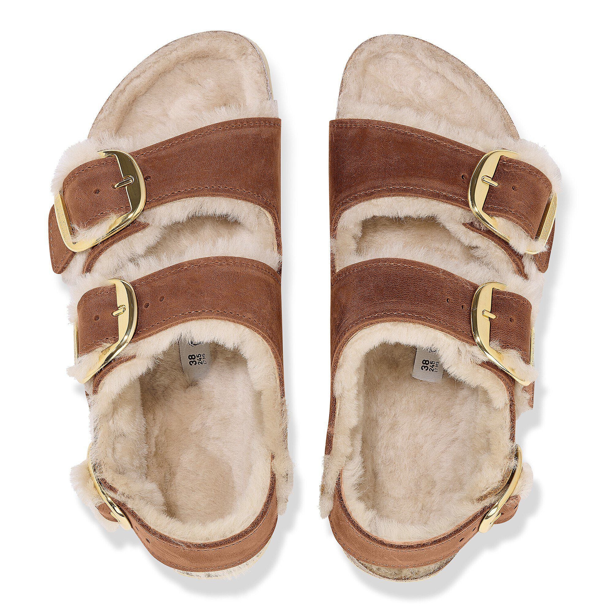 Milano Big Buckle Shearling Natural Leather Oiled